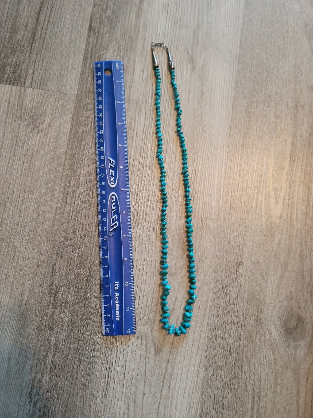 Turquoise necklace with sterling